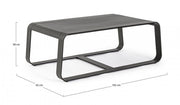 Table basse d'extérieur en aluminium Anthracite MERRIGAN 105x62x h38 cm