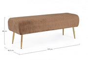 Banc 2 places Selena de couleur Bronze en velours
