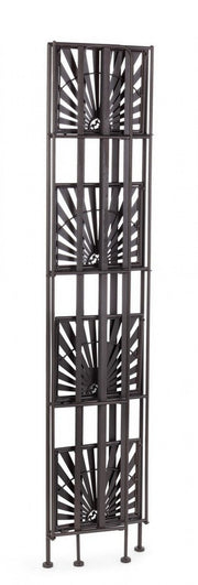 Étagère pliante avec quatre étagères en acier Marron RAY 34x30x h153 cm