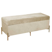 Banc en velours crème cm115x40h45