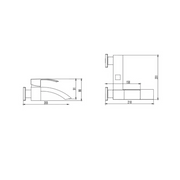 Mitigeur de Douche Extérieur Chromé Ligne 9.8 cm x 20.1 cm x 21.8 cm