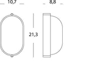 Petit plafond Ligne E27 Ligne industrielle ovale blanche