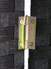 Paravent papier 3 panneaux noir 40x175 cm