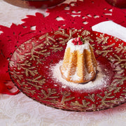 Ciotola en Verre Rouge Holly Gold 230 Cc