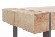 Table de bar en acier avec plateau en sapin iegno GARRETT 200x50x h110 cm