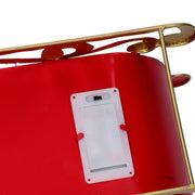 Luge du père noël en métal rouge cm32x17h29