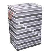 Panier à linge gris avec couvercle cm40x30h60