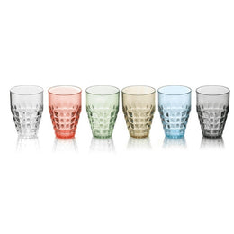 Coffret de 6 verres hauts Tiffany Guzzini coloris assortis