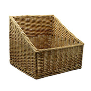 Panier présentoir carré en osier cm45x45h20-40