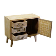 Meubles en bois naturel 1 Anta + 3 tiroirs 30 x 70 x h 60 cm