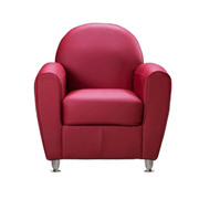 Fauteuil Mary en éco-cuir bordeaux