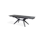 Table extensible gris vintage - Matt Black 90 cm x 160-240 cm cm H. 76 cm