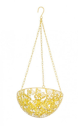 4x Pot Suspendu Papillon Jaune D 25