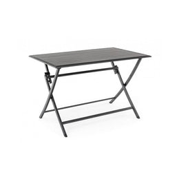 Table d'extérieur en aluminium anthracite ELIN 110x70x h71 cm