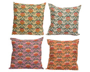 Coussin fleur d'extérieur en polyester 4 coloris assortis