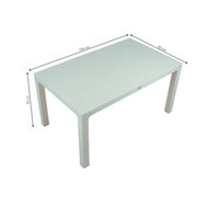 Table en bois polypropylène blanc 150x90