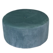 Pouf rond en velours vert sauge cm ø56h28