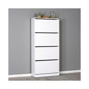 Étagère à chaussures avec 4 portes pliantes, blanc 73x26xh.157 cm (SHC540BY1)