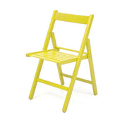Chaise pliante en hêtre jaune de haute qualité 43x48xh.79 cm