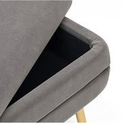 Banc conteneur gris foncé avec pieds 79,5 x37,5x42h cm