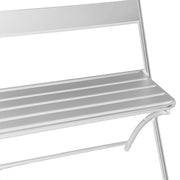 Banc de jardin en fer Rovigo pliant blanc 94 x 51 xh 86