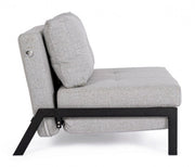 Canapé convertible 1 place gain de place en tissu HAYDEN Beige 95x96x h79 cm