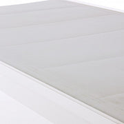 Transat haut en aluminium à roulettes Hilde blanc