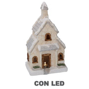 Maison en résine crème cm16x11h28