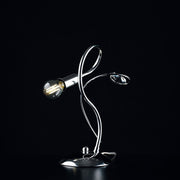 Lampe de chevet en fer chromé brillant avec strass 1 lumière 18xh.27 cm