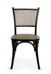 Chaise en bois noir de style vintage