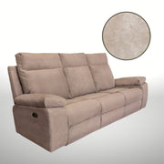 Canapé Milano 3 places 2 relax manuels beige