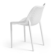 Chaise polypropylène blanche BILROS 60x50x h82 cm