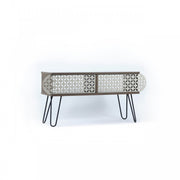 Meuble TV industriel urbain en noyer noir cm 106 x 30 x 48 h