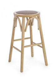 Tabouret de bar de style rustique en bois naturel