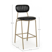 Bar vintage tabouret addy noir 41x51x100h cm
