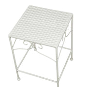 Colonne métal milena 1-3 carrée basse blanc 30x30x43cm