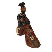 Statue femme africaine en résine cm18,5x6h17