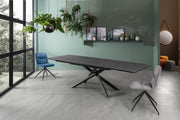 Table extensible avec plateau en marbre noir 170/270x90x76h cm