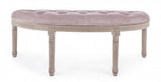 Panca classica Tilde Woodrose en velouté 125x42x48h cm