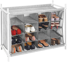 Armoire à chaussures peu encombrante avec 16 compartiments