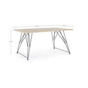 Table en bois design industriel DISTRICT 160x90x h76 cm