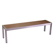 Banc en aluminium Poliwood Seattle marron