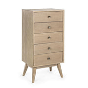 Commode 5 tiroirs design minimaliste Alannis