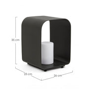 Lampe Led aluminium Ridley anthracite 35h cm