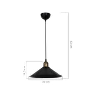 Lampe à suspension Maya noire MDL4156