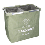 Panier en tissu vert double pliant cm54x34.5h50.5