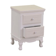 Armoire en bois Nuremberg 2 tiroirs crème cm37x30h54