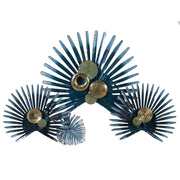 Image en métal feuilles vertes cm 76,2 x 116,2 xh 8,3