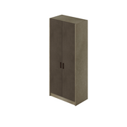 Armoire 2 portes sans tiroirs, Coloris Boue, H210x91x52cm