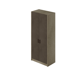 Armoire 2 portes sans tiroirs, Coloris Boue, H210x91x52cm
